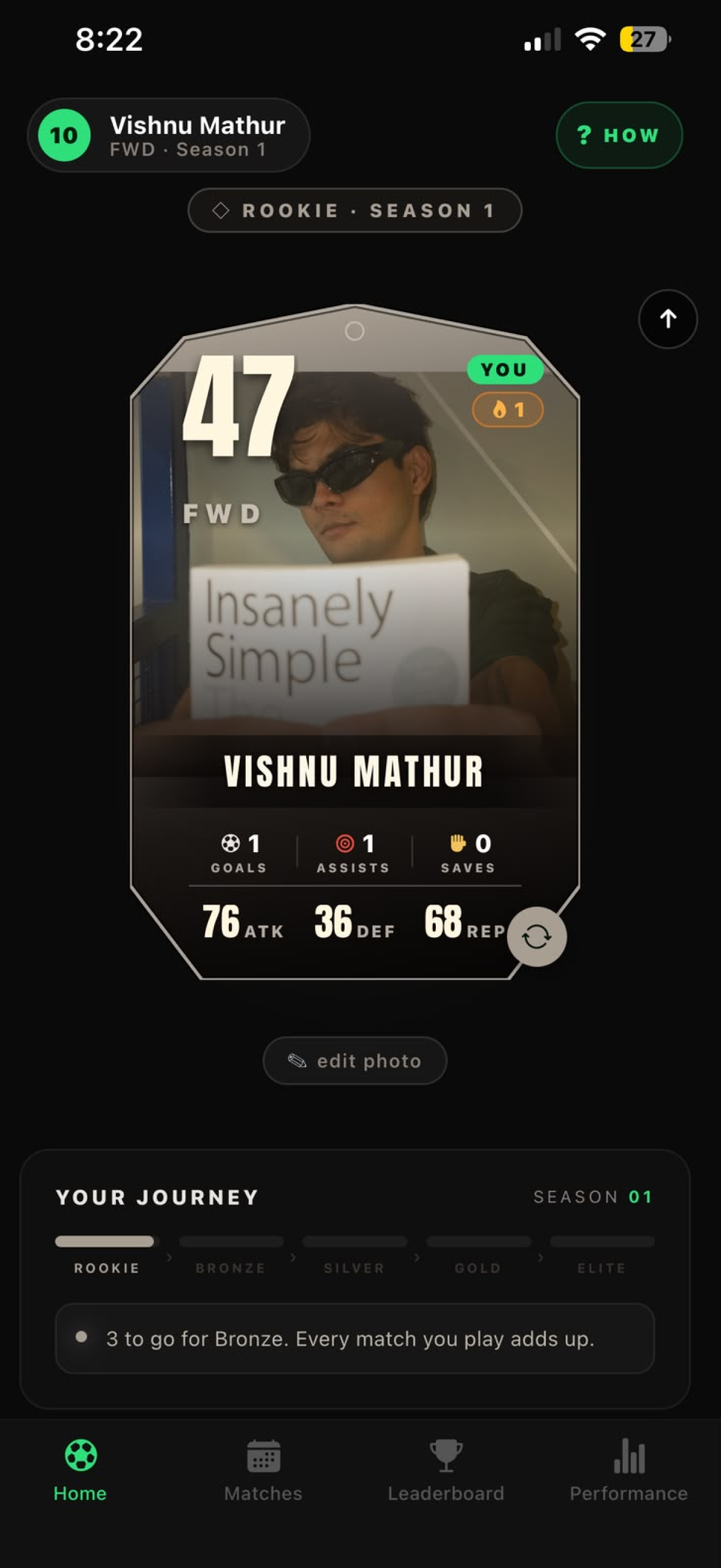 Your Baller.ID player card