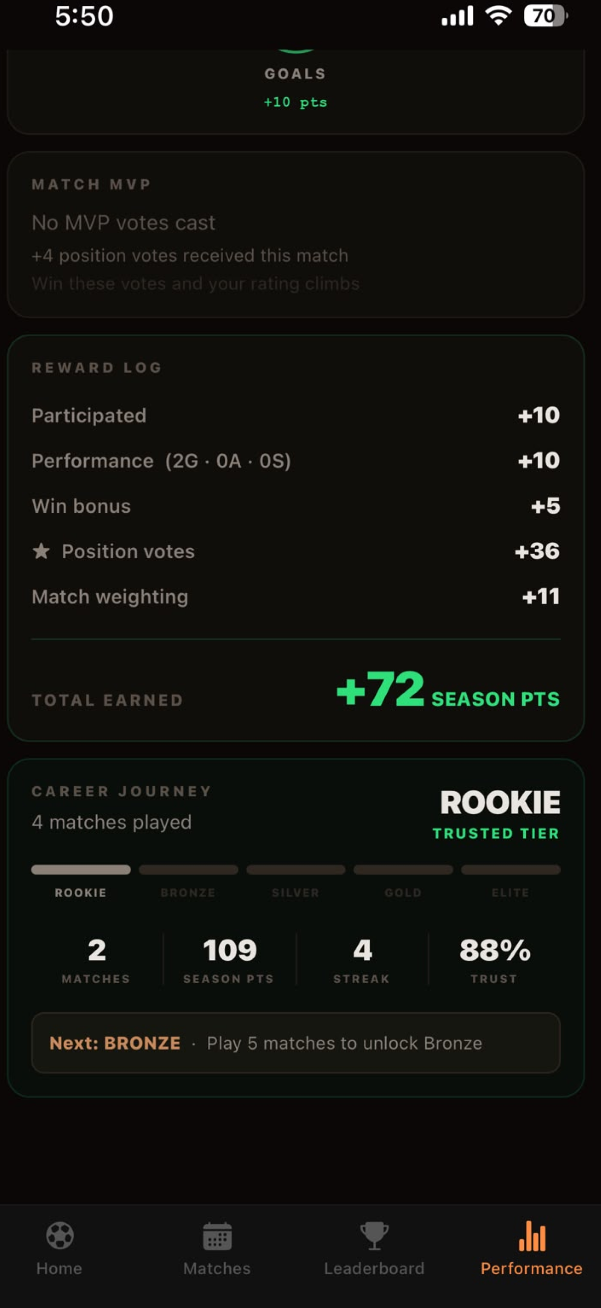Set up a match in Baller.ID